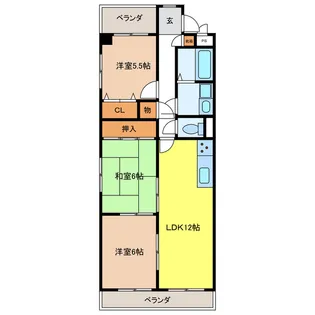 岐阜県岐阜市鏡島精華1【マンション】の間取り