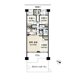 パーク・アベニュー八乙女ビューステージ【1階】の間取り