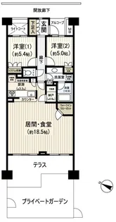 パーク・アベニュー八乙女ビューステージ【1階】の間取り