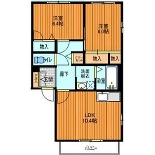 愛知県名古屋市中川区一色新町2【アパート】の間取り