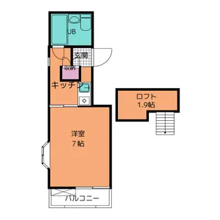 ラヴニール若葉【2階】の間取り