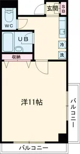 メルベイユII【1階】の間取り