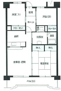 愛知県名古屋市西区中小田井2【マンション】の間取り