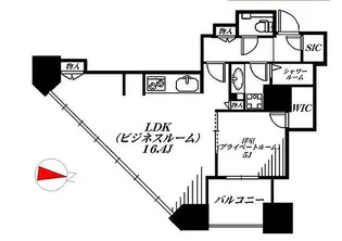 ドゥ・トゥール イースト棟【50階】の間取り