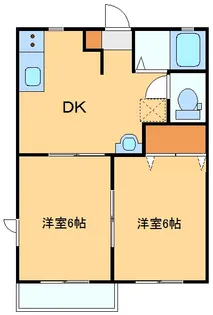 カロタあずさ B【2階】の間取り