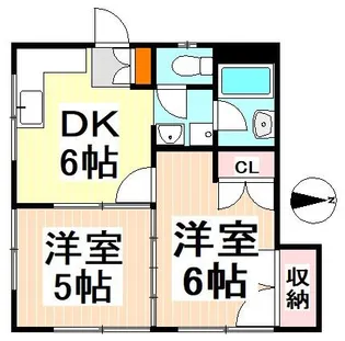 ホワイトハイムタナカ【1階】の間取り