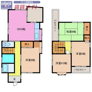 三重県津市高茶屋小森町【一戸建】の間取り