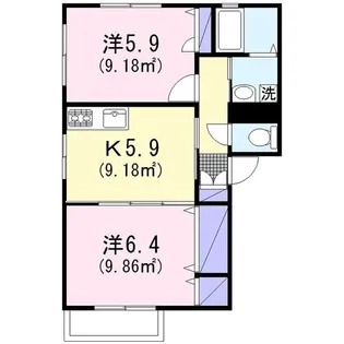 そよ風の物語六番館【2階】の間取り