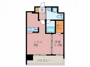 福岡県福岡市中央区長浜2【マンション】の間取り