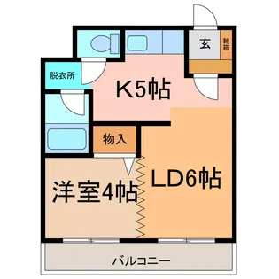 ベルトピア帯広II【4階】の間取り