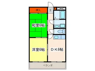 ル・クレール三篠【7階】の間取り