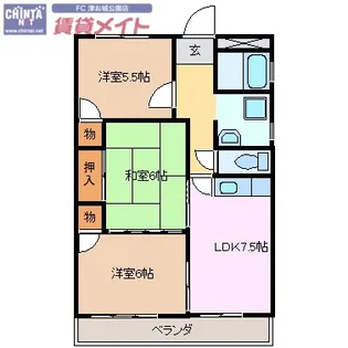 西丸之内パークマンション【7階】の間取り