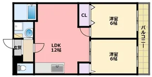 兵庫県西宮市越水町【マンション】の間取り