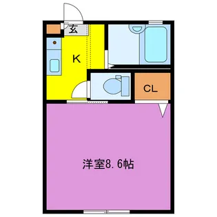 三重県鈴鹿市岸岡町【アパート】の間取り