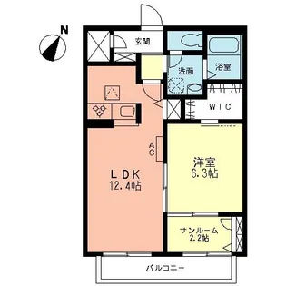 アルンディナリア C【1階】の間取り