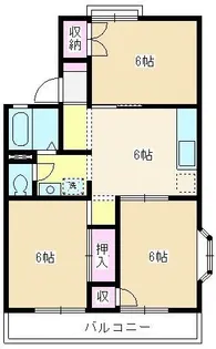 埼玉県朝霞市溝沼3【アパート】の間取り