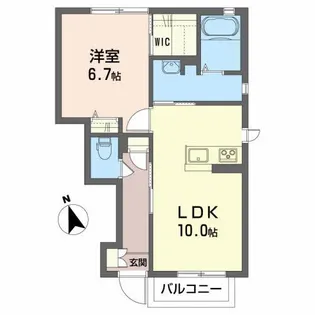 ルパルクC【1階】の間取り