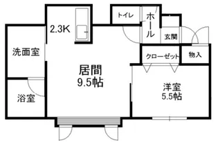 ジェニー B【1階】の間取り