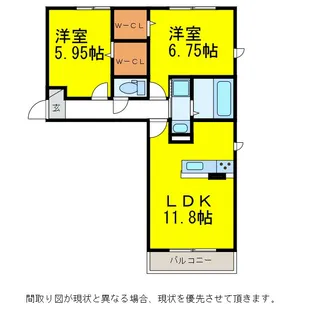 オテール・ロッシュI【2階】の間取り