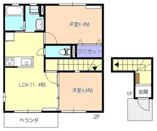 サンパル【2階】の間取り
