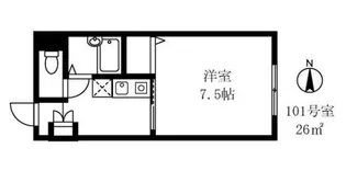 神奈川県川崎市中原区下小田中1【マンション】の間取り