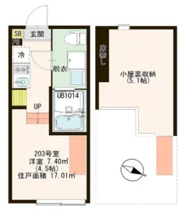ハーモニーテラス北小岩XIX【2階】の間取り