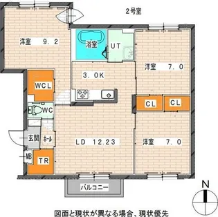 北海道札幌市白石区本郷通8丁目南【マンション】の間取り