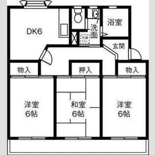 衣浦マンションC棟【3階】の間取り