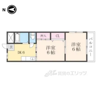 コスモスハイツ長浜【3階】の間取り