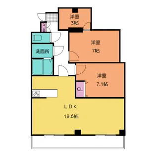 第七田嶋ビル【4階】の間取り