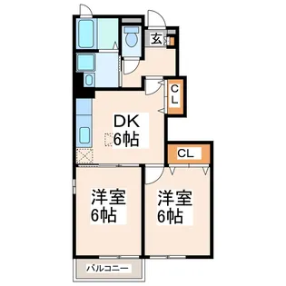 プレシード笹原A【1階】の間取り