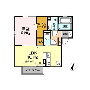 パークサイドhinata【2階】の間取り