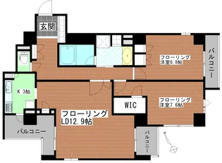 カルム南青山【2階】の間取り