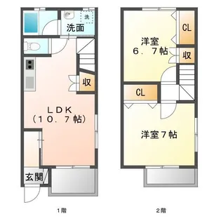 ヴィラ植田【2階】の間取り