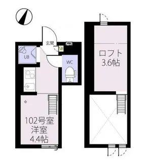 東京都渋谷区本町2【アパート】の間取り