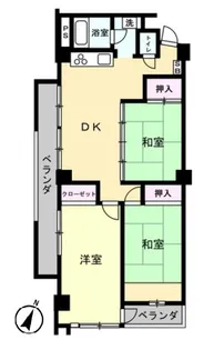 埼玉県さいたま市中央区上落合9【マンション】の間取り