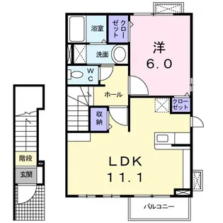 セレッソ・リーオB【2階】の間取り