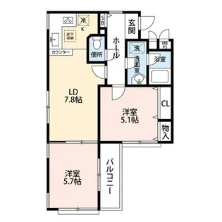 プレール戸越公園【4階】の間取り