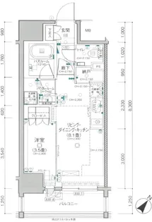 パレステージ上野入谷【7階】の間取り