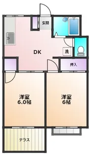 リトルウエストII【1階】の間取り