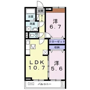 グランコリーヌ【1階】の間取り
