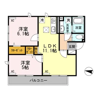 セジュール2【1階】の間取り