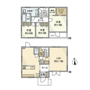 神奈川県横浜市中区本牧元町【一戸建】の間取り