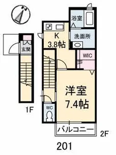 シャーメゾン今津【2階】の間取り