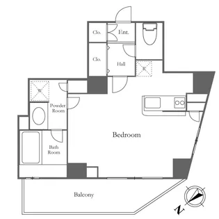 東京都港区六本木2【マンション】の間取り