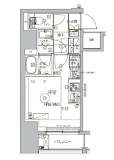 RELUXIA品川西大井【10階】の間取り