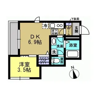 La Hermitage【1階】の間取り