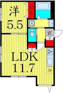 プランドール東向島【1階】の間取り