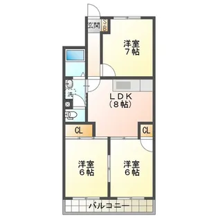 アベニュー長嶋【7階】の間取り
