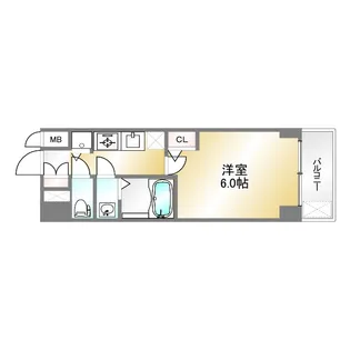 エスリードレジデンスグラン神戸三宮シティ【4階】の間取り